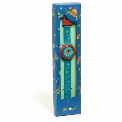 Djeco TICLOCK - Montre Super-héros | Bleu canard Clearance