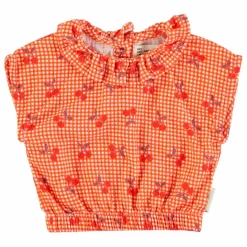 Piupiuchick Top Cherry Vichy | Orange