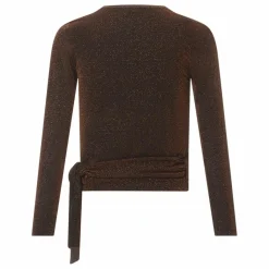 Alma Deia Top Drapé Cache-Coeur Glitters | Marron