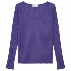 SMALLABLE BASICS Top Femme Cotelé Coton Bio | Bleu indigo New