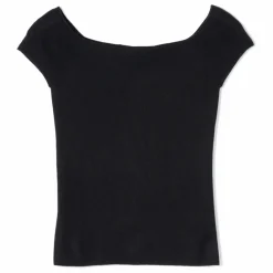 Discount Bompard Top Maille Col Bardot Cachemire et Soie | Noir