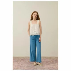 Louise Misha Top Paradine Coton Bio - Collection Femme | Blanc cassé Online