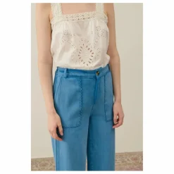 Louise Misha Top Paradine Coton Bio - Collection Femme | Blanc cassé Online