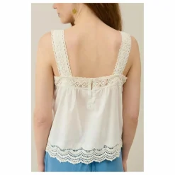 Louise Misha Top Paradine Coton Bio - Collection Femme | Blanc cassé Online