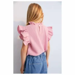 Discount the new society Top Volants Spyros Baby | Rose bonbon