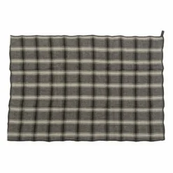 Le Monde Sauvage Linge De Table|Art De La Table|Torchon Highlands à carreaux en lin lavé |
