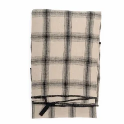 Le Monde Sauvage Torchon Highlands à carreaux en lin lavé | Beige rosé Clearance