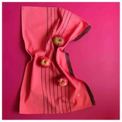 La cerise sur le gâteau Linge De Table|Art De La Table|Torchon rayé en coton bio Piero |