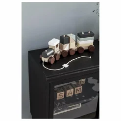 Kid's Concept Train avec cubes empilables en bois
