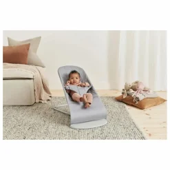 BabyBjörn Transat Bliss en coton matelassé Pétale | Gris clair Hot