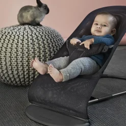 New BabyBjörn Transat Bliss en tissu maille filet | Gris anthracite