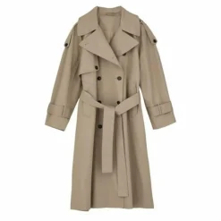Outlet Skall Studio Trench Mahsa Coton Bio | Gris vert