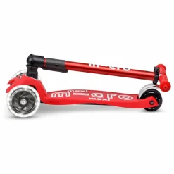 Hot Micro Trottinette Maxi Deluxe Pliable LED | Rouge