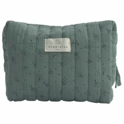 New Gabrielle Paris Trousse de toilette en coton bio | Vert Eucalyptus