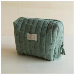 New Gabrielle Paris Trousse de toilette en coton bio | Vert Eucalyptus