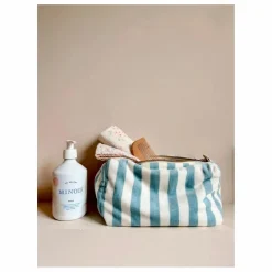 Homme/Femme Rose in April Trousse de toilette en éponge Vic rayée |