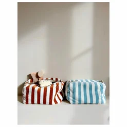 Homme/Femme Rose in April Trousse de toilette en éponge Vic rayée |