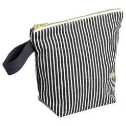Homme/Femme La cerise sur le gâteau Trousse de toilette rayée en coton bio Mia |