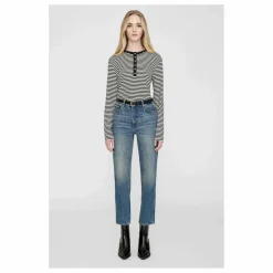 Anine Bing T-shirt Alessia Rayures | Noir