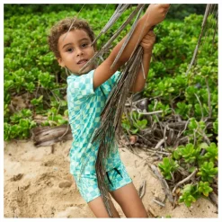 Enfant Beach & Bandits T-shirt Anti-UV Checkered Surf Fibres Recyclées |