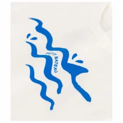 Clearance Petit Bateau T-Shirt Barlay Requin Coton Bio | Blanc