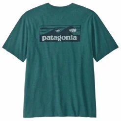 Homme Patagonia T-shirt Boardshort Logo Responsibili Fibres Recyclées |