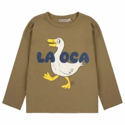 Clearance Bobo Choses T-shirt Canard La OCA Coton Bio | Vert kaki