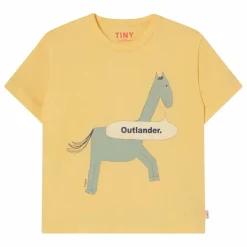Tinycottons T-shirt Cheval Coton Bio | Jaune Outlet