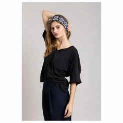 Smallable Woman T-shirt Cloud Coton Bio | Noir Sale