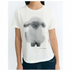 Discount Thinking Mu T-shirt Cloud Sheep Ida Coton Bio | Blanc