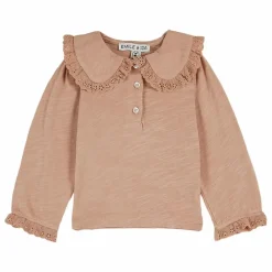 Emile et Ida T-shirt Col Boutonné | Rose Best