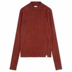 Femme Matona Tee-Shirts, Polos|T-shirt Col Cheminée Côtelé Coton Bio |