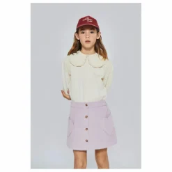 Discount Mipounet T-shirt Col Claudine Alba Coton Bio | Ecru