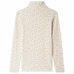 Bonpoint T-shirt Col Roulé Tahiti Cerises Coton Bio | Ecru Best