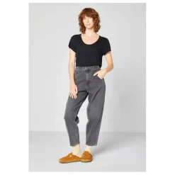 Online American Vintage T-shirt Col U Jacksonville | Noir