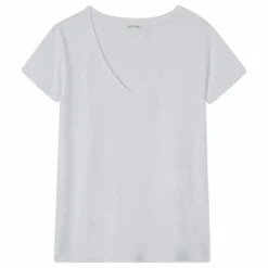 American Vintage T-shirt Col V Jacksonville | Blanc Hot