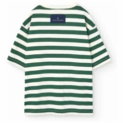 Sale The Animals Observatory T-shirt Collie Rayé | Vert