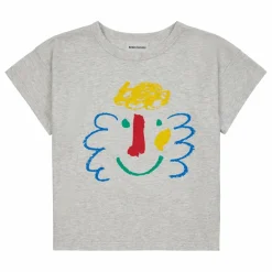 Bobo Choses T-Shirt Coton Bio Visage | Gris Outlet