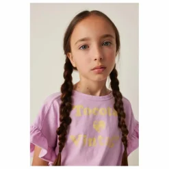 Enfant Tocoto Vintage T-shirt Crop Volants | Lilas
