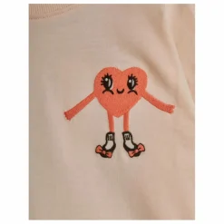 Mini Rodini T-shirt Cœur Coton Bio | Rose pâle Online