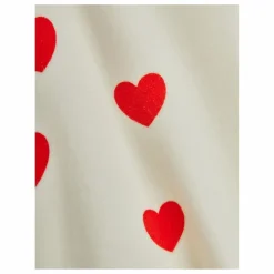 Enfant Mini Rodini T-Shirts, Chemises|Blouses, T-Shirts|T-shirt Cœurs Velours Coton Bio |