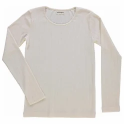Poudre Organic T-shirt Eglantine Côtelé Pointelle - Collection Femme | Ecru