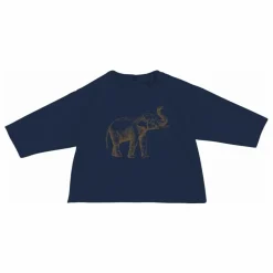 Babe & Tess T-shirt Elephant | Bleu marine Outlet