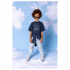 Hundred Pieces T-shirt Finn Coton Bio | Bleu marine