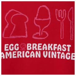 Sale American Vintage T-shirt Fizvalley Breakfast | Rouge