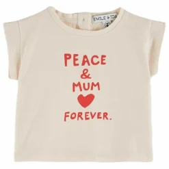 Sale Emile et Ida T-Shirt Fête des Mères Coton Bio | Crème