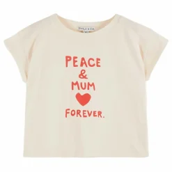 Sale Emile et Ida T-Shirt Fête des Mères Coton Bio | Crème