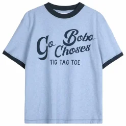 Bobo Choses T-shirt Go Bobo Coton Bio - Collection Femme | Bleu Clair Outlet