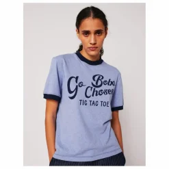 Bobo Choses T-shirt Go Bobo Coton Bio - Collection Femme | Bleu Clair Outlet