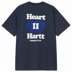 Carhartt WIP T-shirt Heart II Hartt Coton Bio | Bleu foncé